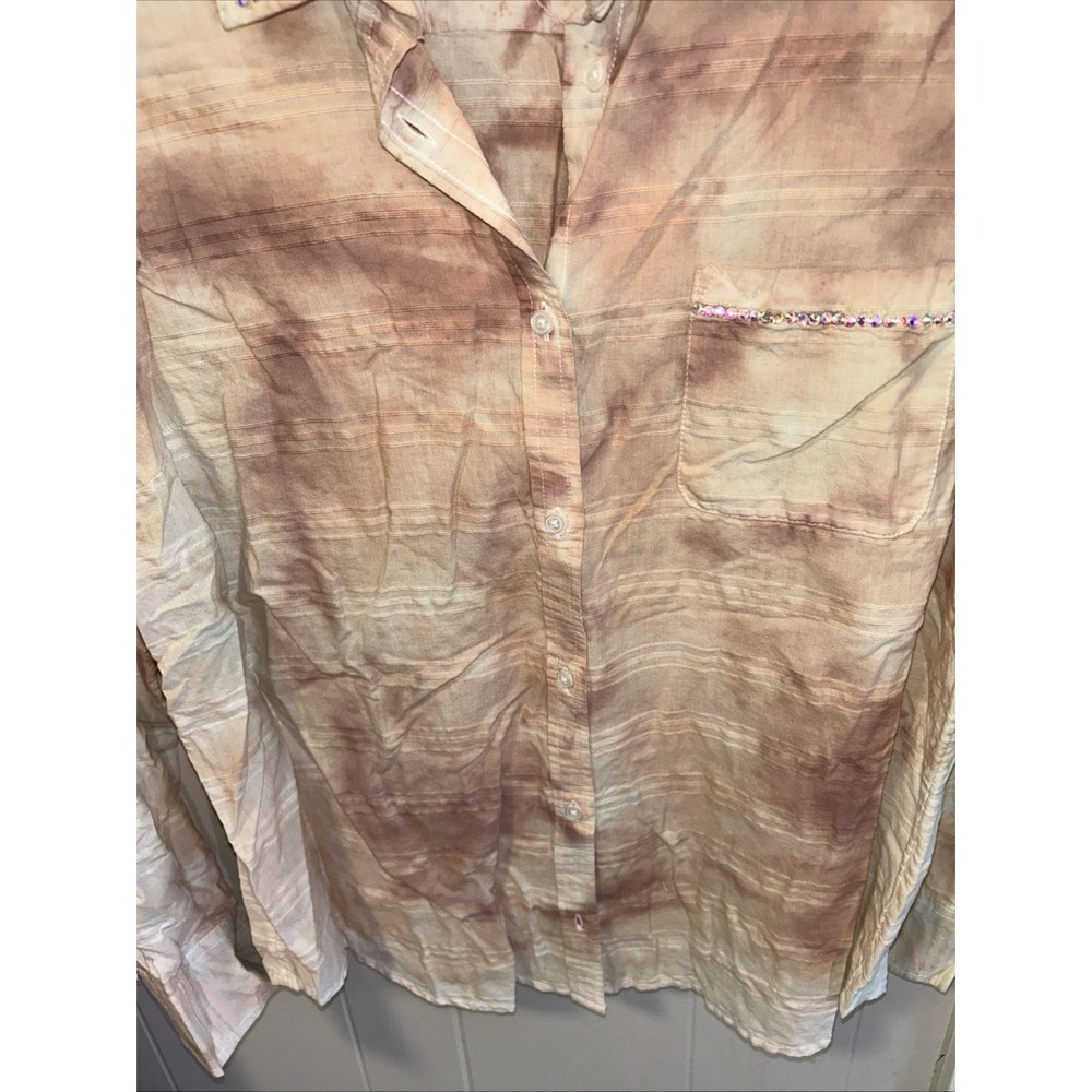 A Rare Bird Western Shirt Sz XL Button Down Cowgirl Distressed NOS! - Picture 2 of 7